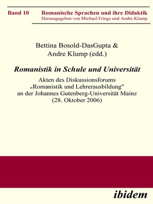 cover image of Romanistik in Schule und Universität